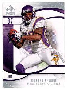 Bernard Berrian - Minnesota Vikings (NFL Football Card) 2009 Upper Deck SP Signature # 12 Mint