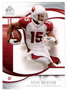 Steve Breaston - Arizona Cardinals (NFL Football Card) 2009 Upper Deck SP Signature # 18 Mint