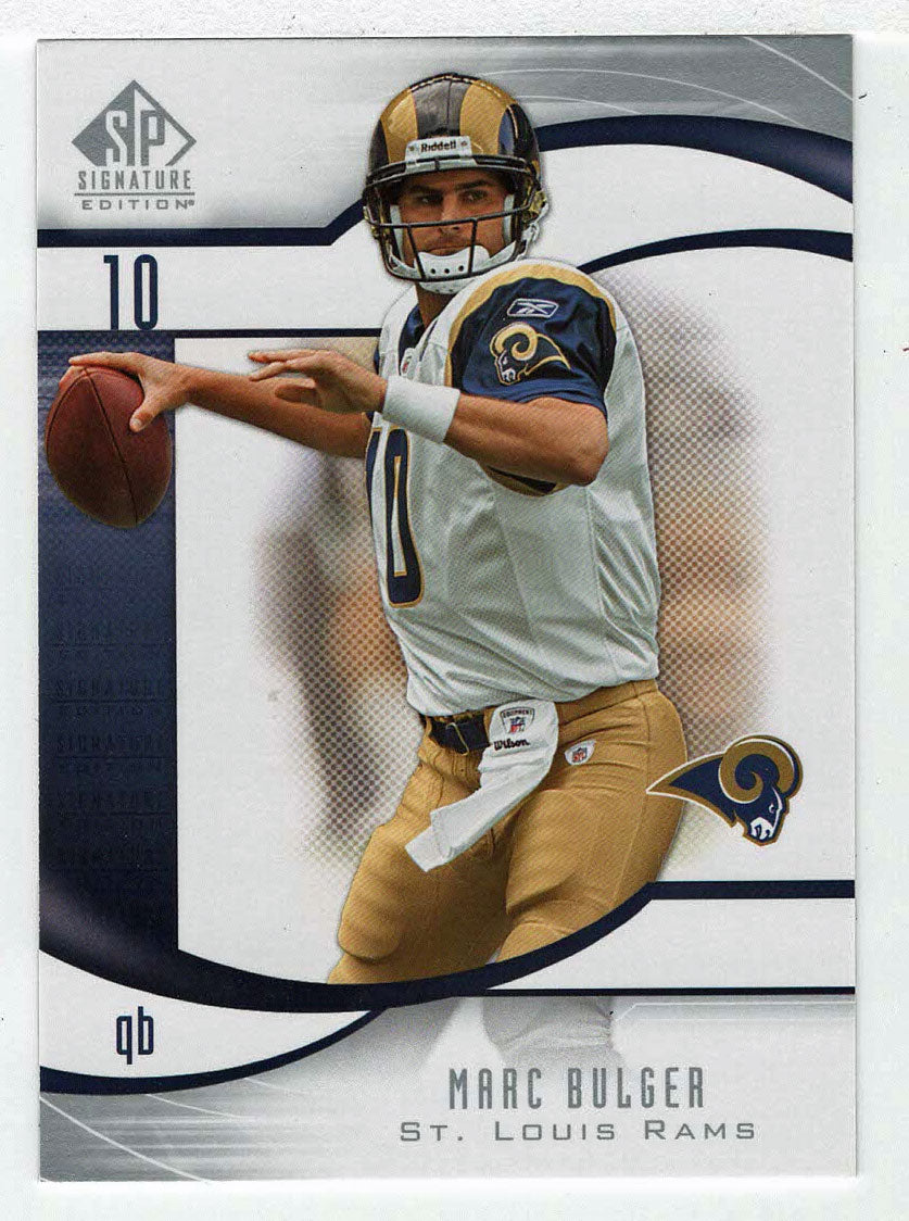 Marc Bulger - St. Louis Rams (NFL Football Card) 2009 Upper Deck SP Signature # 25 Mint