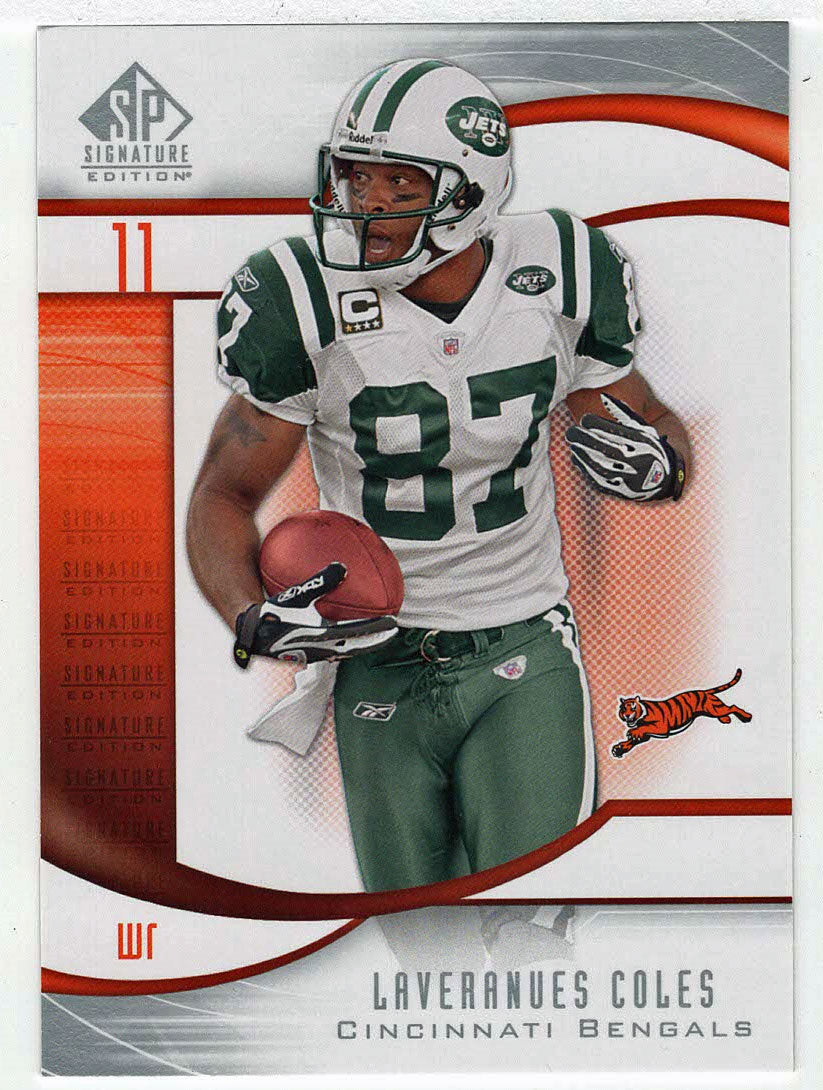 Laveranues Coles - Cincinnati Bengals (NFL Football Card) 2009 Upper Deck SP Signature # 36 Mint