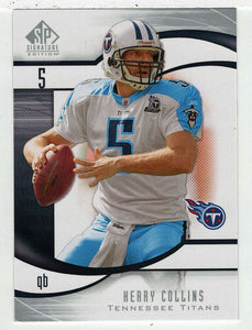 Kerry Collins - Tennessee Titans (NFL Football Card) 2009 Upper Deck SP Signature # 37 Mint