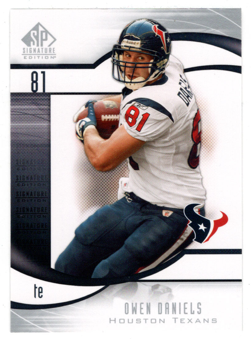 Owen Daniels - Houston Texans (NFL Football Card) 2009 Upper Deck SP Signature # 44 Mint