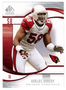 Karlos Dansby - Arizona Cardinals (NFL Football Card) 2009 Upper Deck SP Signature # 45 Mint