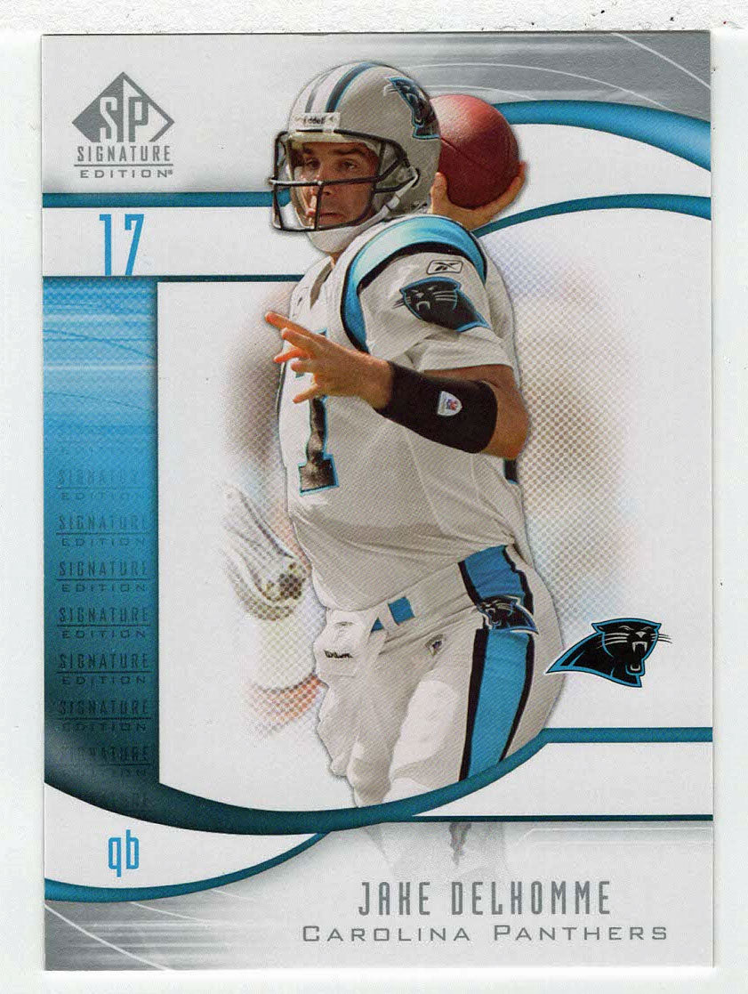 Jake Delhomme - Carolina Panthers (NFL Football Card) 2009 Upper Deck SP Signature # 47 Mint