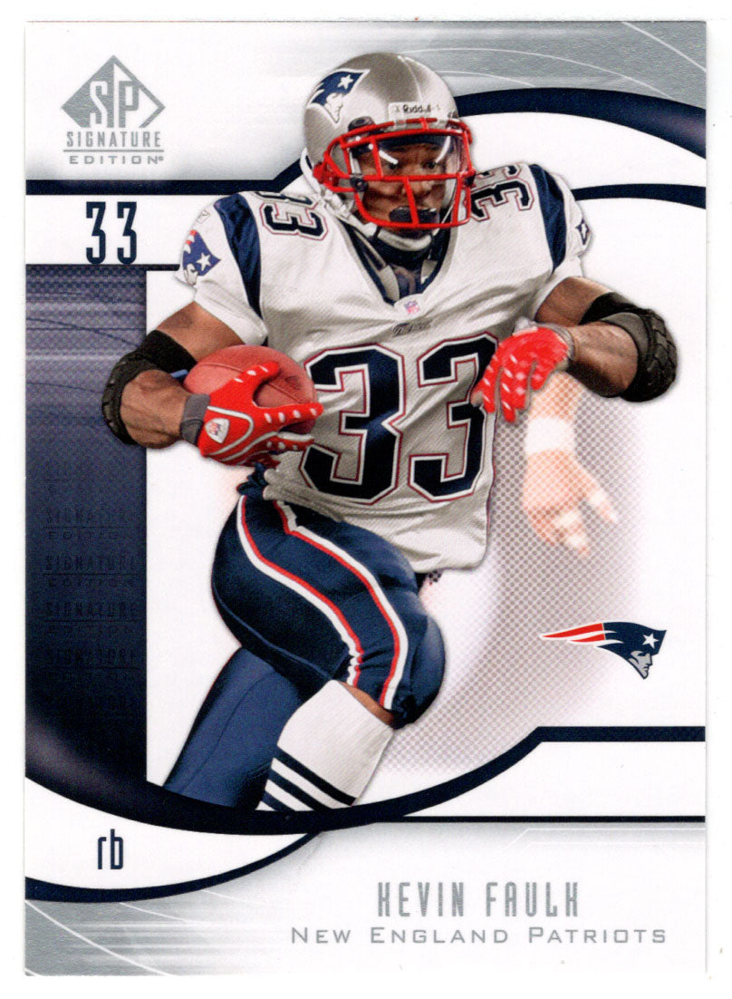 Kevin Faulk - New England Patriots (NFL Football Card) 2009 Upper Deck SP Signature # 56 Mint