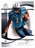 Justin Gage - Tennessee Titans (NFL Football Card) 2009 Upper Deck SP Signature # 62 Mint