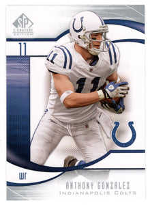 Anthony Gonzalez - Indianapolis Colts (NFL Football Card) 2009 Upper Deck SP Signature # 66 Mint