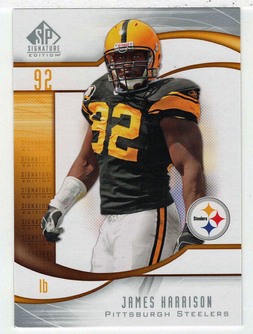 James Harrison - Pittsburgh Steelers (NFL Football Card) 2009 Upper Deck SP Signature # 75 Mint