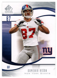 Domenik Hixon - New York Giants (NFL Football Card) 2009 Upper Deck SP Signature # 86 Mint