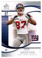 Domenik Hixon - New York Giants (NFL Football Card) 2009 Upper Deck SP Signature # 86 Mint