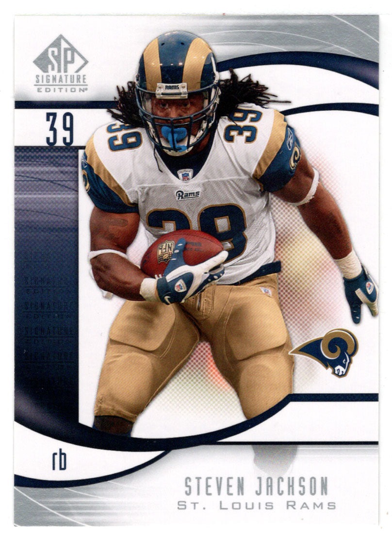 Steven Jackson - St. Louis Rams (NFL Football Card) 2009 Upper Deck SP Signature # 91 Mint