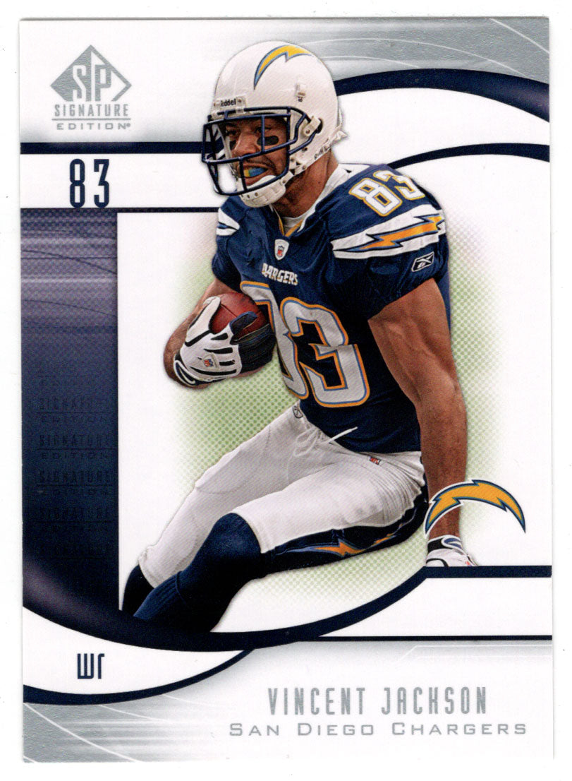 Vincent Jackson - San Diego Chargers (NFL Football Card) 2009 Upper Deck SP Signature # 93 Mint