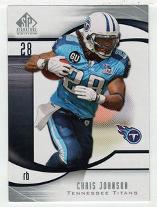 Chris Johnson - Tennessee Titans (NFL Football Card) 2009 Upper Deck SP Signature # 100 Mint