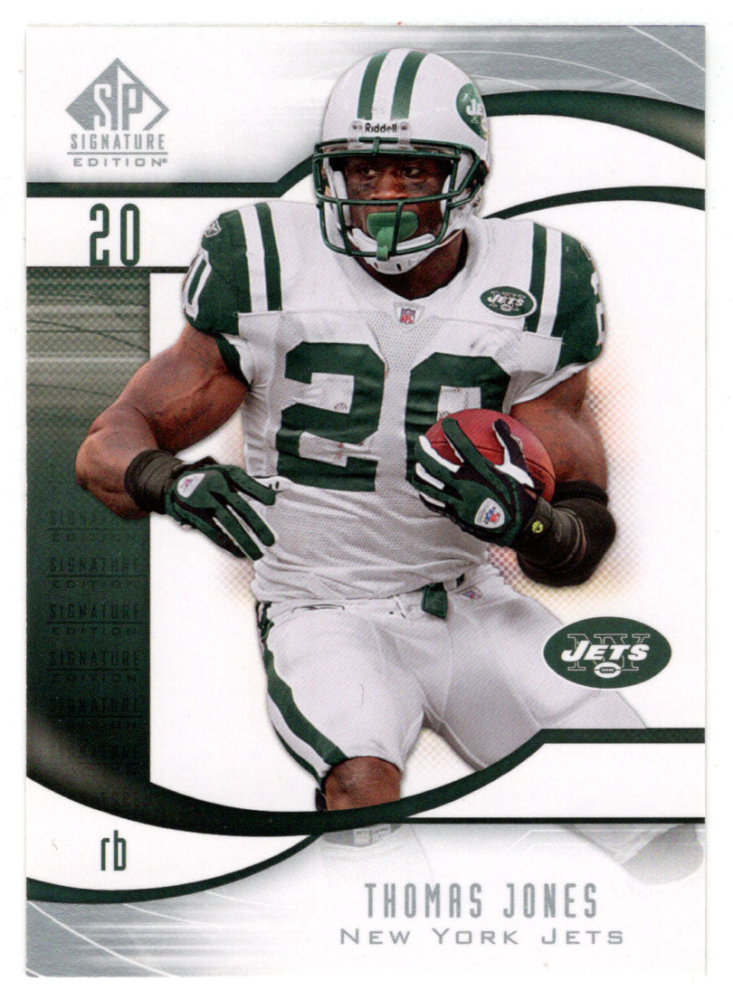 Thomas Jones - New York Jets (NFL Football Card) 2009 Upper Deck SP Signature # 105 Mint