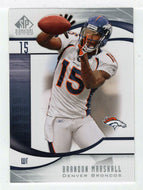 Brandon Marshall - Denver Broncos (NFL Football Card) 2009 Upper Deck SP Signature # 113 Mint