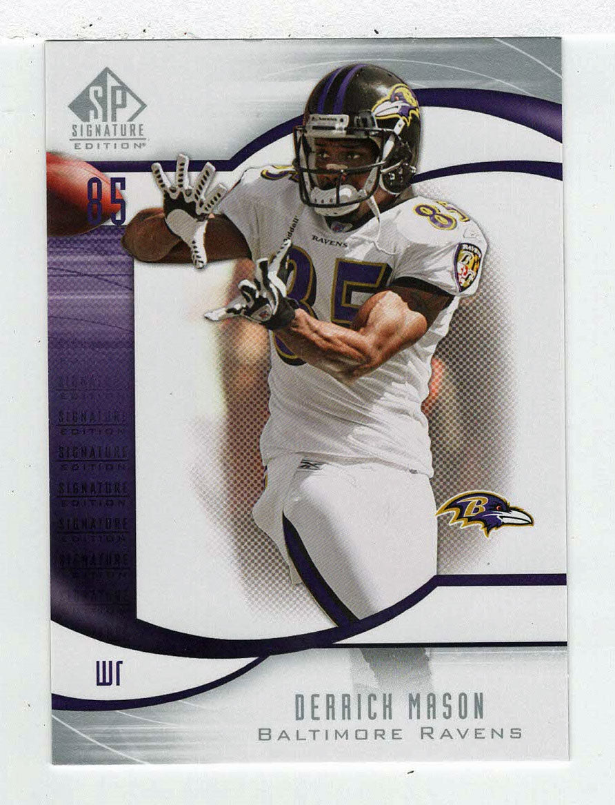 Derrick Mason - Baltimore Ravens (NFL Football Card) 2009 Upper Deck SP Signature # 114 Mint