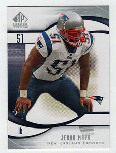 Jerod Mayo - New England Patriots (NFL Football Card) 2009 Upper Deck SP Signature # 115 Mint