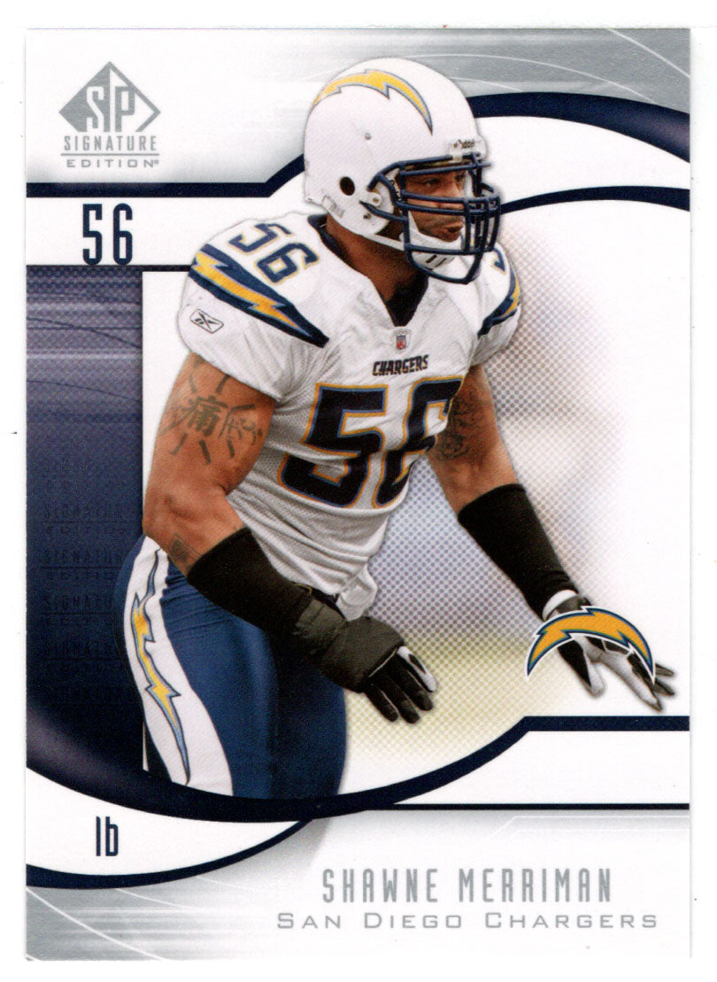 Shawne Merriman - San Diego Chargers (NFL Football Card) 2009 Upper Deck SP Signature # 121 Mint