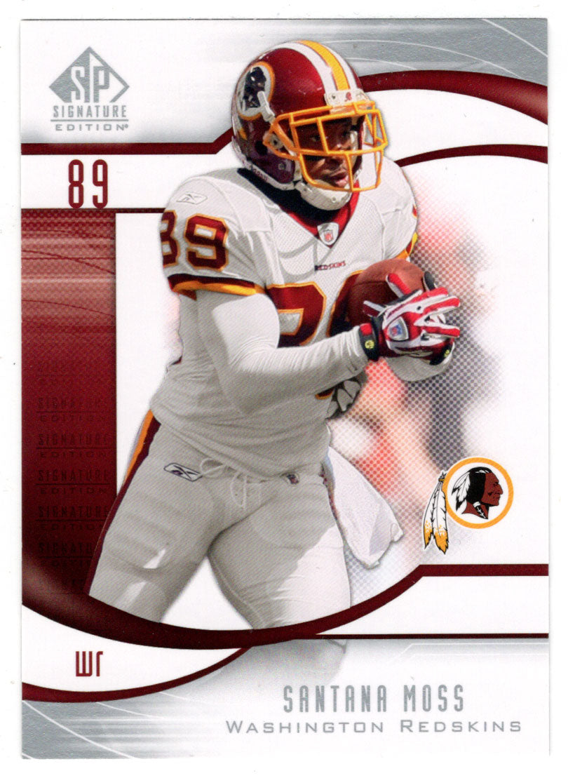 Santana Moss - Washington Redskins (NFL Football Card) 2009 Upper Deck SP Signature # 128 Mint