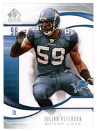 Julian Peterson - Detroit Lions (NFL Football Card) 2009 Upper Deck SP Signature # 136 Mint