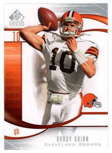 Brady Quinn - Cleveland Browns (NFL Football Card) 2009 Upper Deck SP Signature # 143 Mint