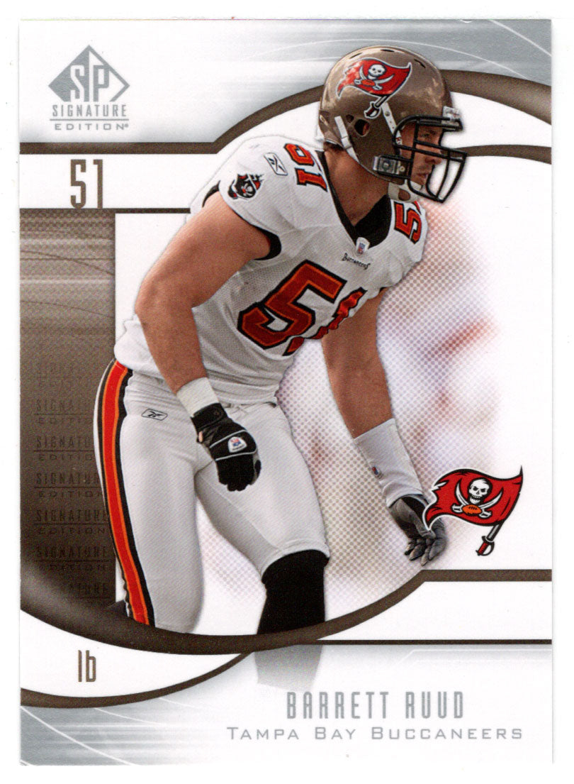 Barrett Ruud - Tampa Bay Buccaneers (NFL Football Card) 2009 Upper Deck SP Signature # 154 Mint