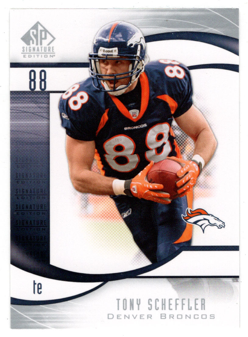 Tony Scheffler - Denver Broncos (NFL Football Card) 2009 Upper Deck SP Signature # 159 Mint