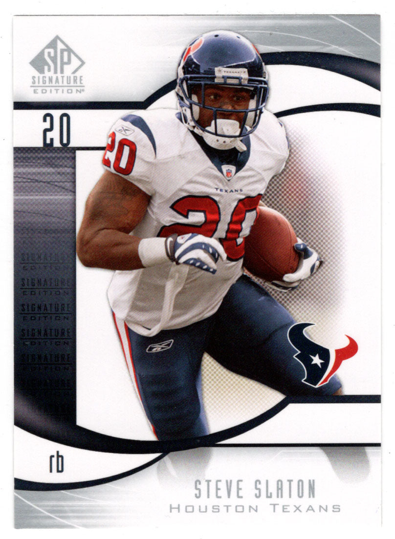 Steve Slaton - Houston Texans (NFL Football Card) 2009 Upper Deck SP Signature # 162 Mint