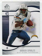 Darren Sproles - San Diego Chargers (NFL Football Card) 2009 Upper Deck SP Signature # 168 Mint