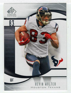 Kevin Walter - Houston Texans (NFL Football Card) 2009 Upper Deck SP Signature # 179 Mint