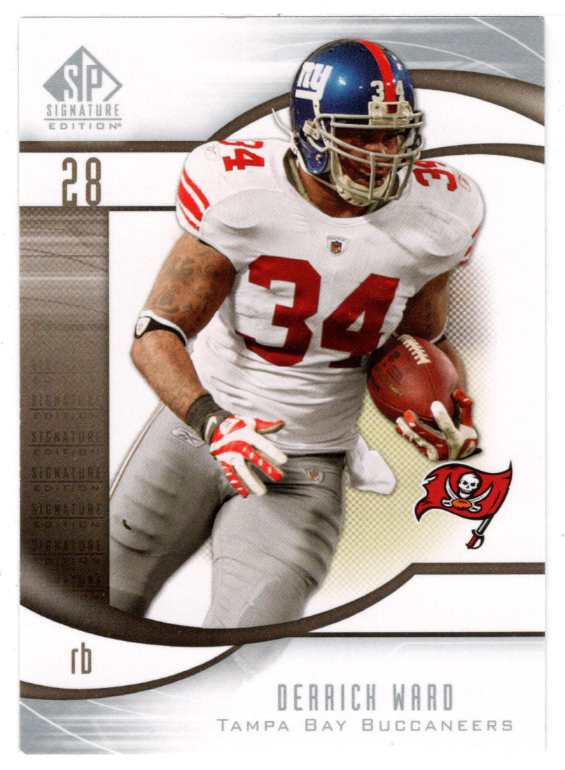 Derrick Ward - Tampa Bay Buccaneers (NFL Football Card) 2009 Upper Deck SP Signature # 180 Mint