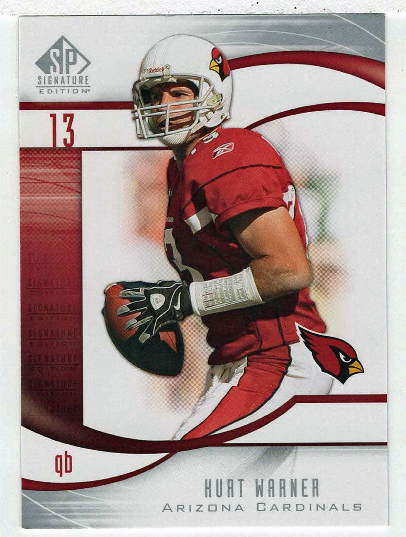 Kurt Warner - Arizona Cardinals (NFL Football Card) 2009 Upper Deck SP Signature # 183 Mint