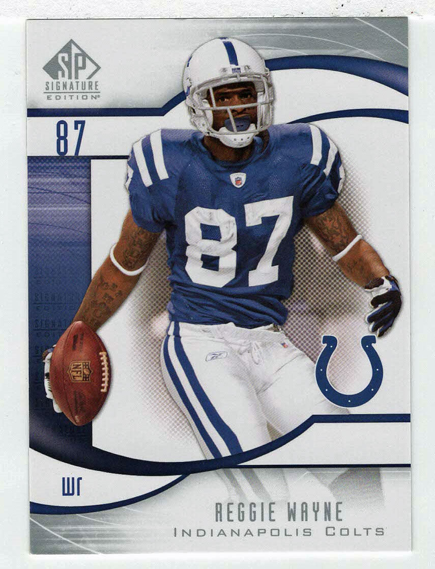 Reggie Wayne - Indianapolis Colts (NFL Football Card) 2009 Upper Deck SP Signature # 185 Mint