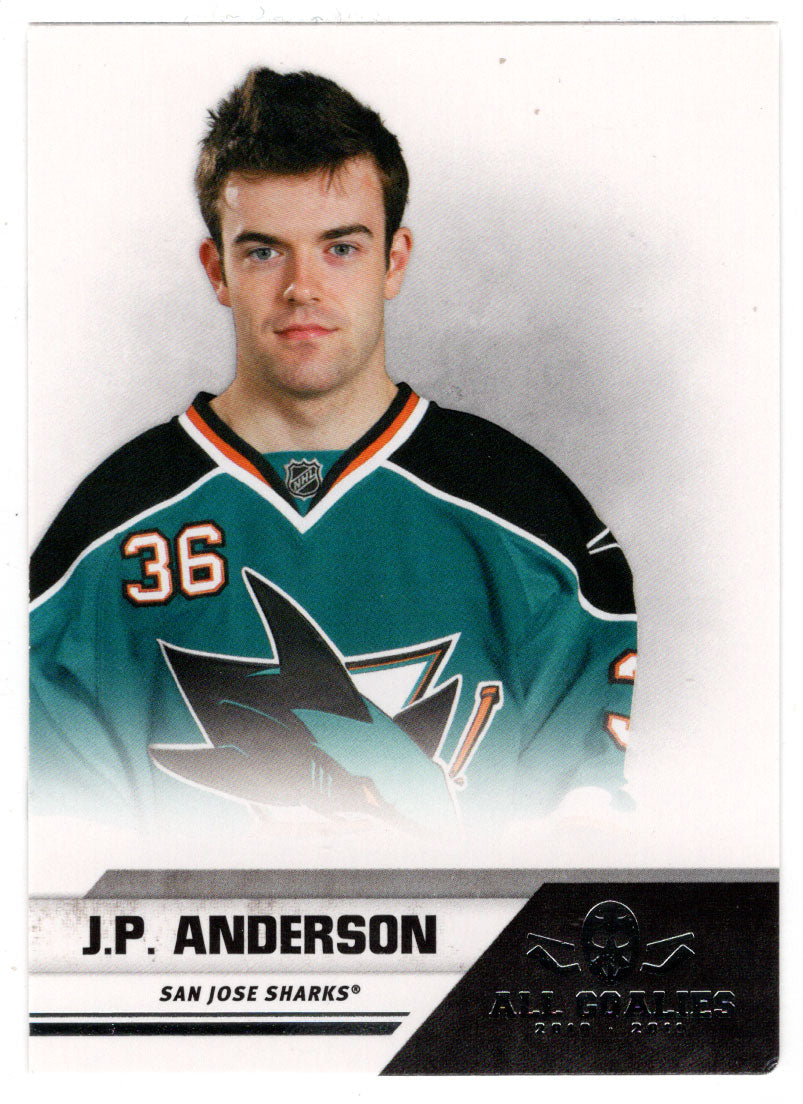 J.P. Anderson - San Jose Sharks (NHL Hockey Card) 2010-11 Panini All Goalies # 74 NM/MT