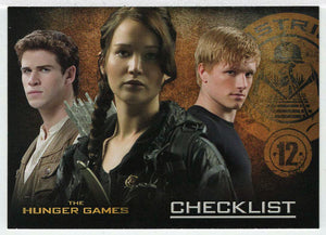 Checklist (Trading Card) The Hunger Games - 2012 NECA # 72 - Mint