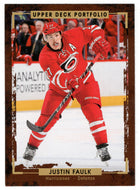 Justin Faulk - Carolina Hurricanes (NHL Hockey Card) 2015-16 Upper Deck Portfolio # 8 Mint