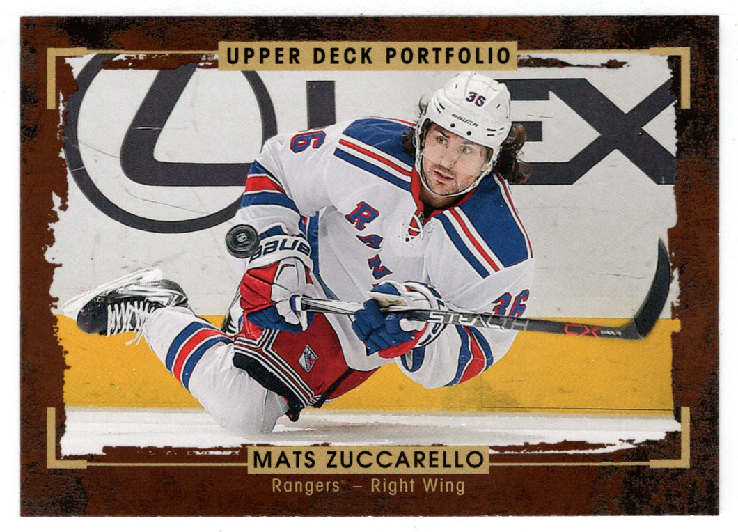 Mats Zuccarello - New York Rangers (NHL Hockey Card) 2015-16 Upper Deck Portfolio # 41 Mint