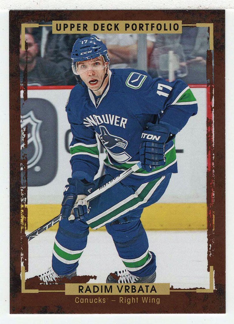 Radim Vrbata - Vancouver Canucks (NHL Hockey Card) 2015-16 Upper Deck Portfolio # 174 Mint