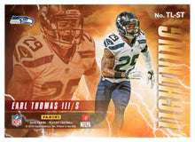 Load image into Gallery viewer, Richard Sherman - Earl Thomas - Seattle Seahawks - Thunder and Lightning (NFL Football Card) 2016 Panini Playoff # TL-ST Mint
