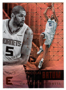 Nicolas Batum - Charlotte Hornets (NBA Basketball Card) 2017-18 Panini Essentials # 166 Mint