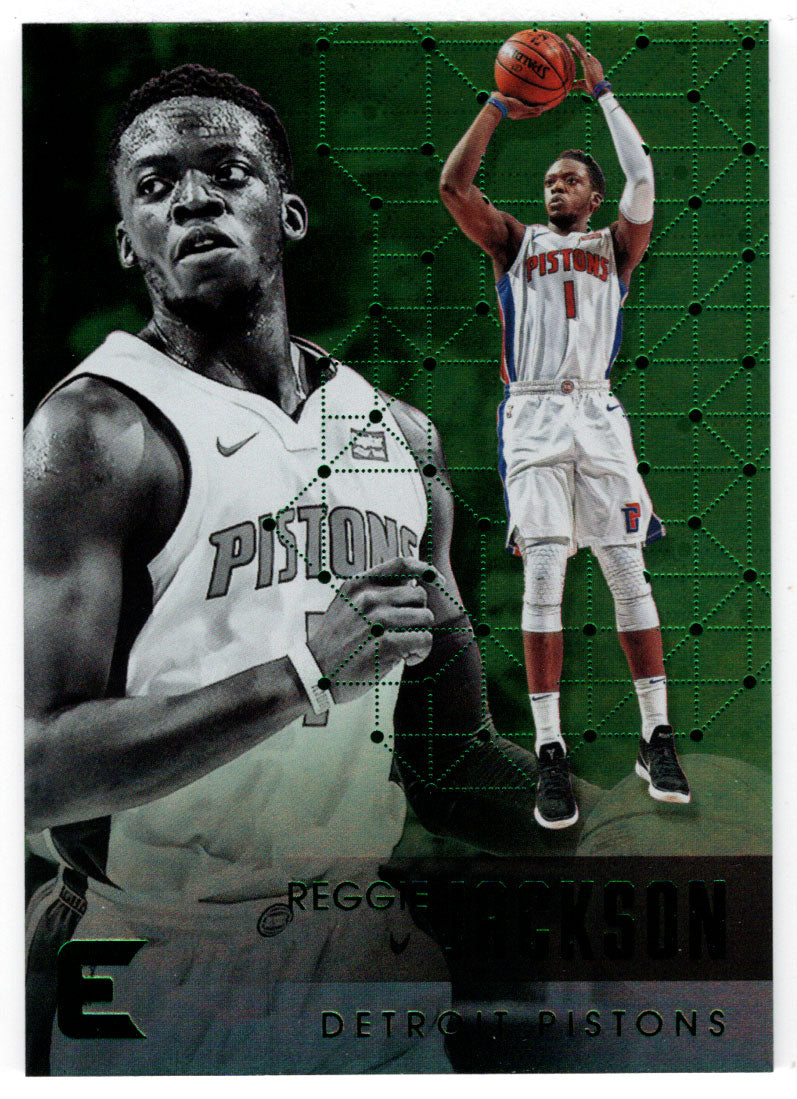 Reggie Jackson - Detroit Pistons - Green Edition (NBA Basketball Card) 2017-18 Panini Essentials # 10 Mint