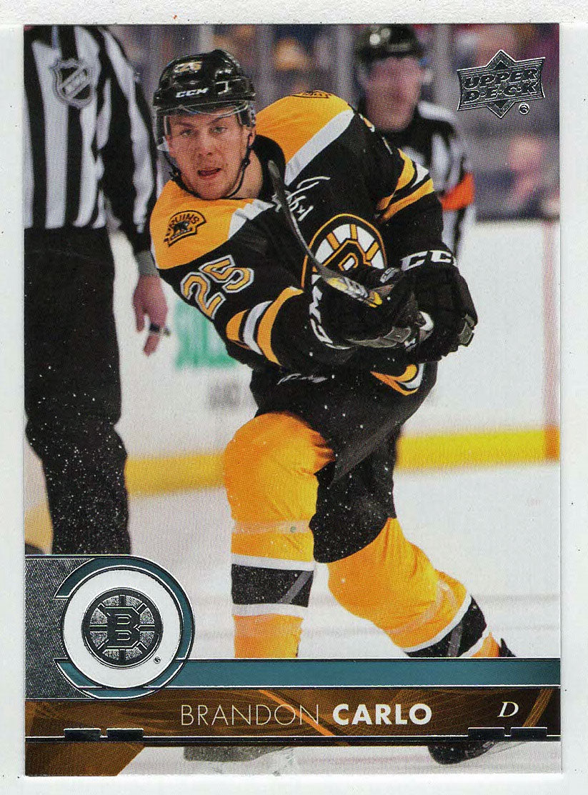 Brandon Carlo - Boston Bruins (NHL Hockey Card) 2017-18 Upper Deck # 14 Mint
