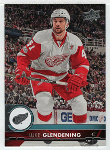 Luke Glendening - Detroit Red Wings (NHL Hockey Card) 2017-18 Upper Deck # 68 Mint