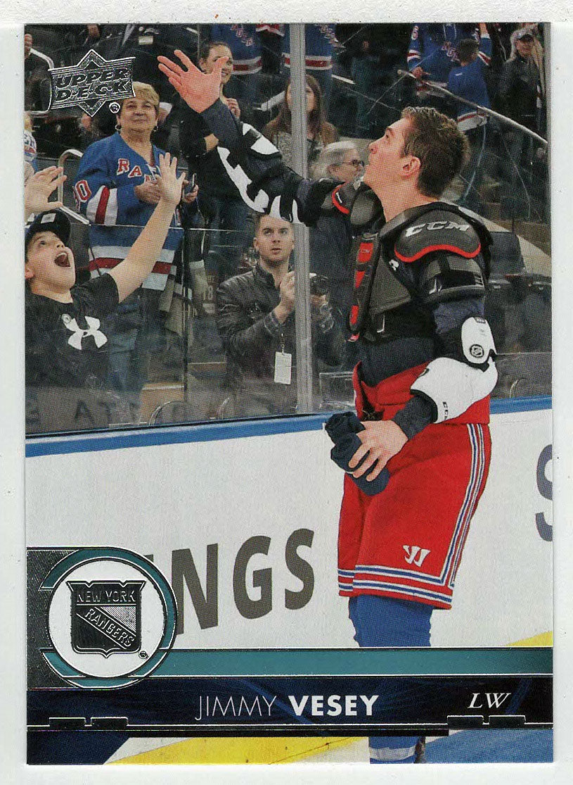 Jimmy Vesey - New York Rangers (NHL Hockey Card) 2017-18 Upper Deck # 128 Mint