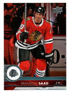 Brandon Saad - Chicago Blackhawks (NHL Hockey Card) 2017-18 Upper Deck # 291 Mint