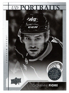 Giovanni Fiore - Anaheim Ducks (NHL Hockey Card) 2017-18 Upper Deck Portraits # P-89 Mint