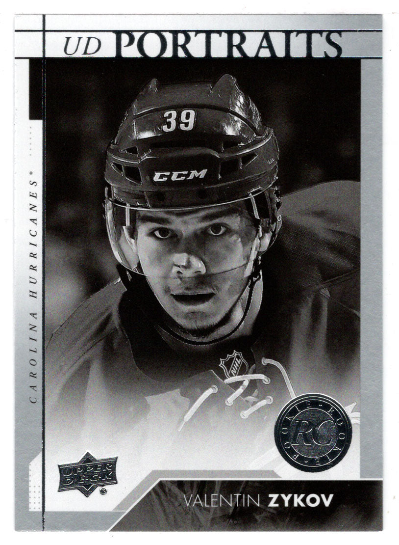 Valentin Zykov - Carolina Hurricanes (NHL Hockey Card) 2017-18 Upper Deck Portraits # P-99 Mint