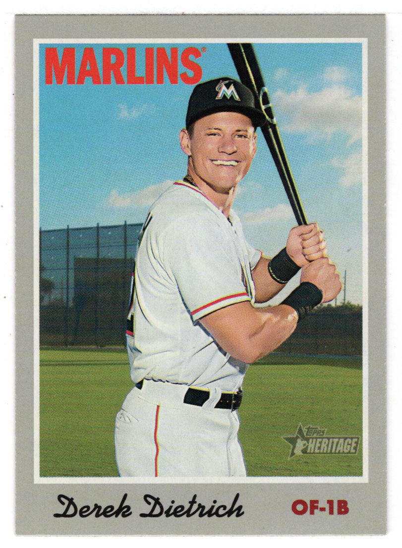 Derek Dietrich - Miami Marlins (MLB Baseball Card) 2019 Topps Heritage # 116 Mint