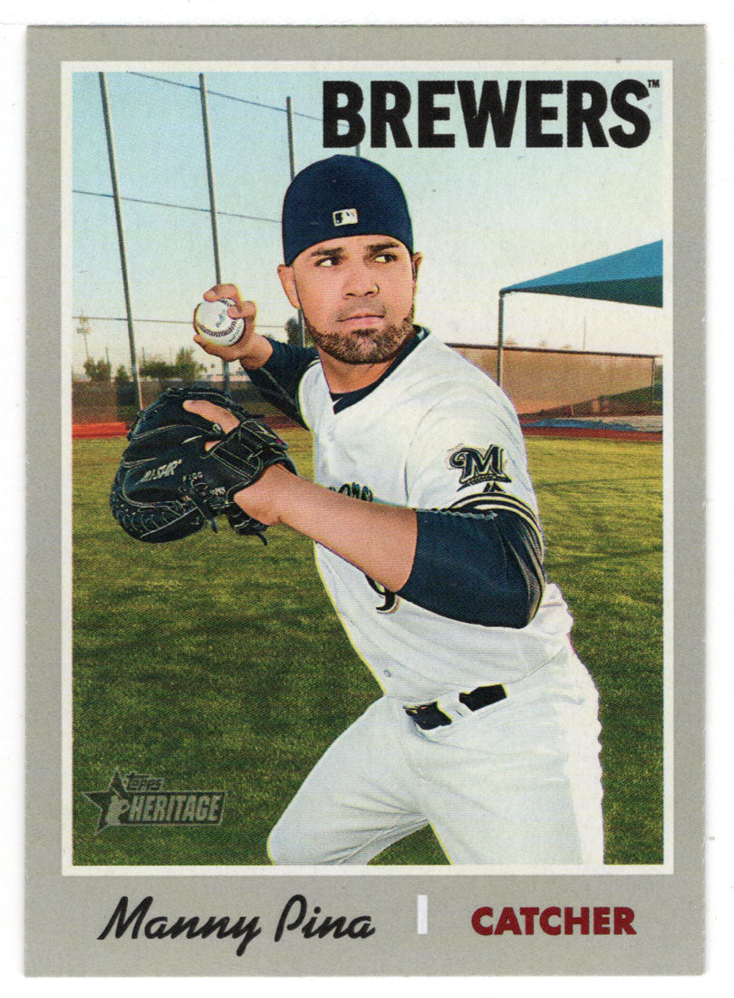 Manny Pina - Milwaukee Brewers (MLB Baseball Card) 2019 Topps Heritage # 333 Mint