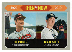 Jim Palmer - Blake Snell - Then and Now (MLB Baseball Card) 2019 Topps Heritage # TN-4 Mint